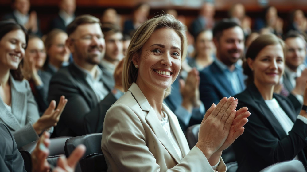 Delegates applauding at a KongressExpert conference